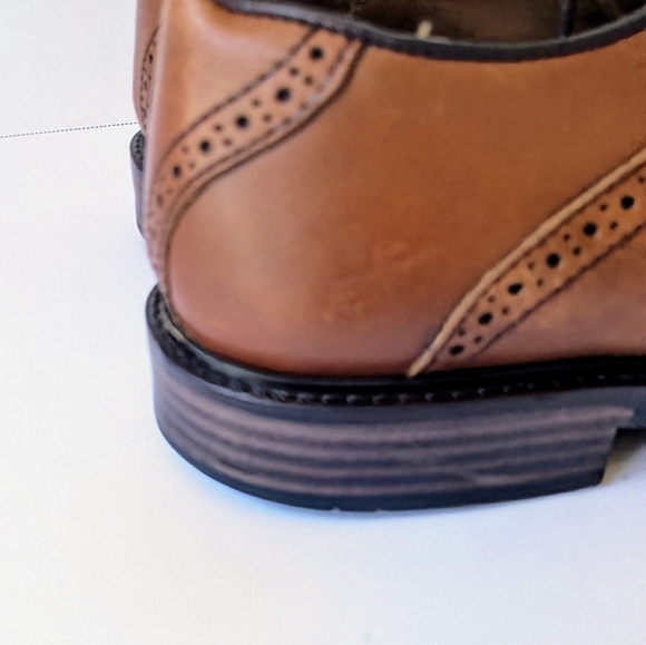 Johnson & Murphy Men's Light Brown Round Toe Lace Up Oxfords Size 12 M - Picture 6 of 10